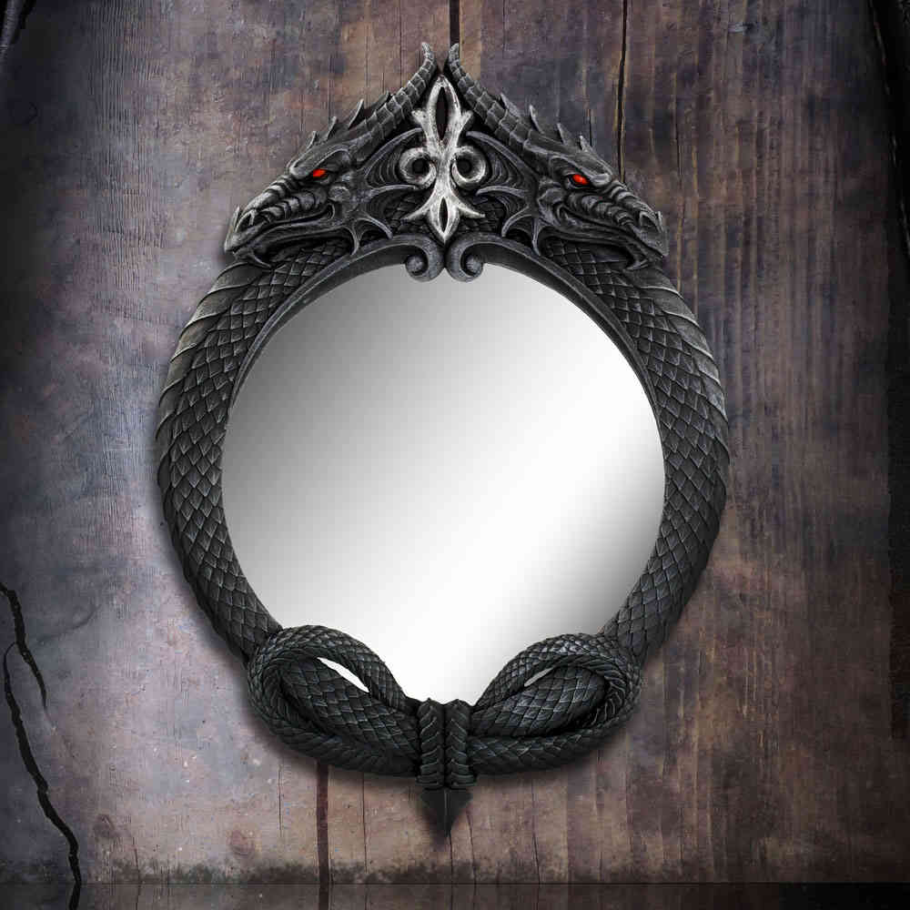 Nemesis Now - The Reflector 35.5cm Spiegel - Schwarz